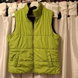 Made for Life Lime Green Women's Quilted Vest Med